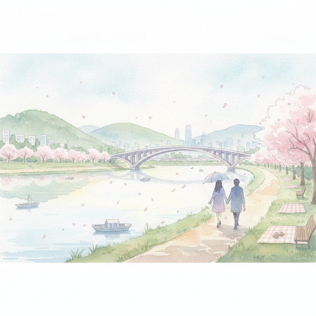 Han River KDrama Filming Locations Walking Route
