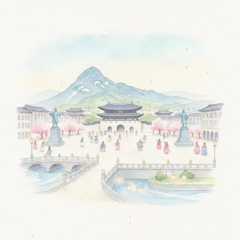 Gwanghwamun Square K-Drama Locations: The King to Iris